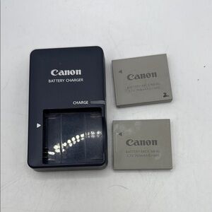 Canon Battery Charger CB-2LV 3.7 V With Two Power Pack NB-4L Set Bundle